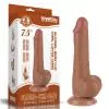 Фаллоимитатор с мошонкой 7.5 Sliding Skin Dual Layer Dong Brown