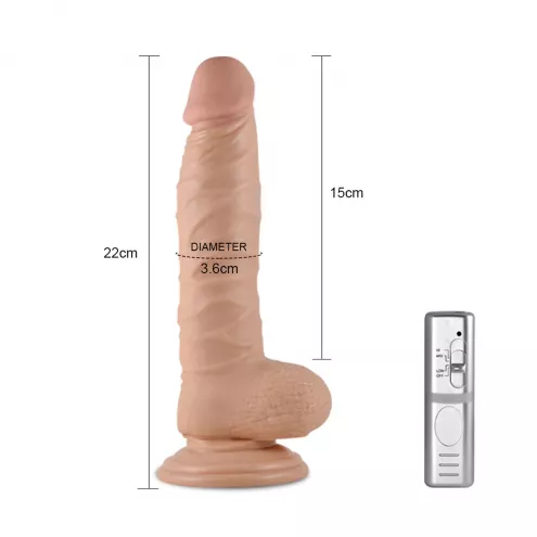 Вібратор на присосці 8.5 Real Extreme Vibrating Dildo Flesh