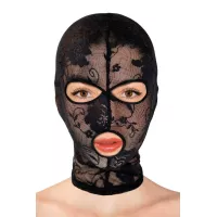 Фетишна мереживна маска від Fetish Tentation Cagoule en resille a motifs