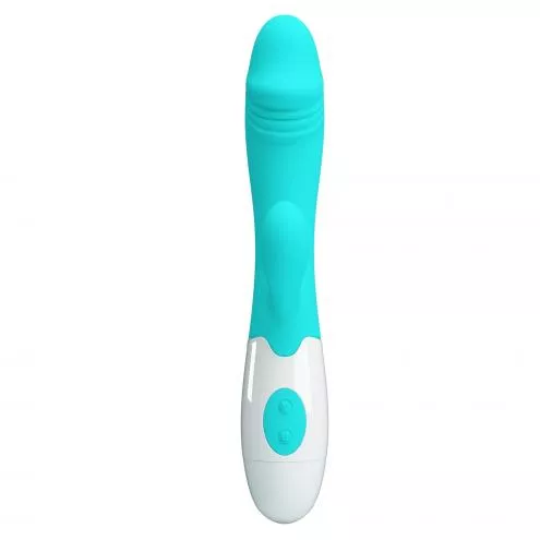 Вибратор с клиторальной стимуляцией Pretty Love Snappy light blue