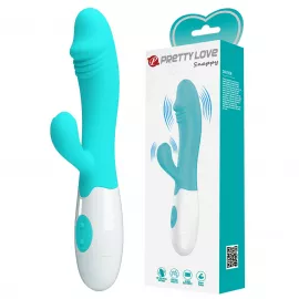 Вибратор с клиторальной стимуляцией Pretty Love Snappy light blue - 1