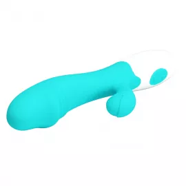 Вибратор с клиторальной стимуляцией Pretty Love Snappy light blue - 8