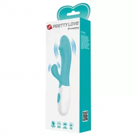 Вибратор с клиторальной стимуляцией Pretty Love Snappy light blue - 4