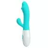 Вибратор с клиторальной стимуляцией Pretty Love Snappy light blue