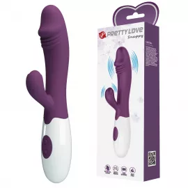 Вібратор із кліторальною стимуляцією Pretty Love Snappy dark purple