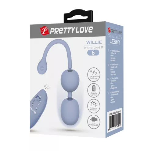 Вагінальні кульки Pretty Love Willie chaser 6, Blue, Wireless remote control