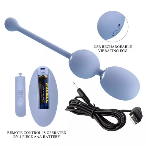Вагінальні кульки Pretty Love Willie chaser 6, Blue, Wireless remote control