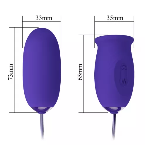 Виброяйцо PRETTY LOVE - Daisy - Youth, 12 vibration functions 3 licking settings Memory function