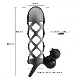Насадка PRETTY LOVE PENIS SLEEVE I, 10 vibration functions - 3