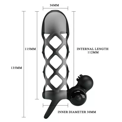 Насадка PRETTY LOVE PENIS SLEEVE I, 10 vibration functions