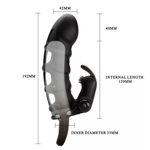 Насадка на пенис с вибро PRETTY LOVE -Cuper PENIS SLEEVE, 10 vibration functions