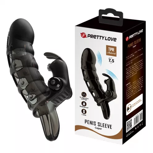 Насадка на пенис с вибро PRETTY LOVE -Cuper PENIS SLEEVE, 10 vibration functions