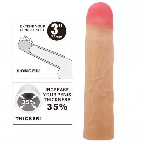 Насадка на пеніс PRETTY LOVE Kylian Flesh, Extend your penis lenghth 3 (76mm)
