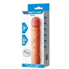 Насадка на пенис PRETTY LOVE Kylian Flesh, Extend your penis lenghth 3 (76mm) - 6