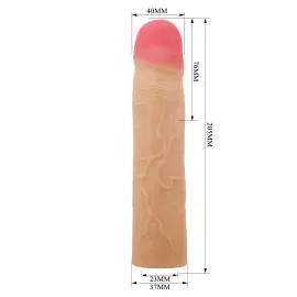 Насадка на пенис PRETTY LOVE Kylian Flesh, Extend your penis lenghth 3 (76mm) - 8