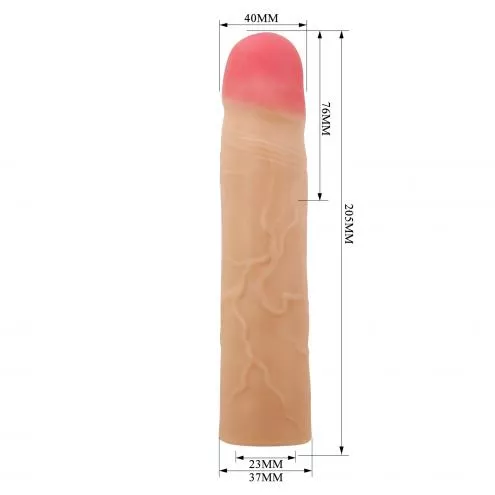 Насадка на пеніс PRETTY LOVE Kylian Flesh, Extend your penis lenghth 3 (76mm)