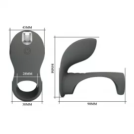 Эрекционное кольцо с вибрацией PRETTY LOVE Master ring, 7 vibration functions, Memory function - 9