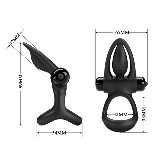 Віброкільце PRETTY LOVE VIBRANT PENIS RING I Black