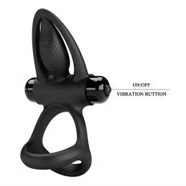 Віброкільце PRETTY LOVE VIBRANT PENIS RING I Black - 5
