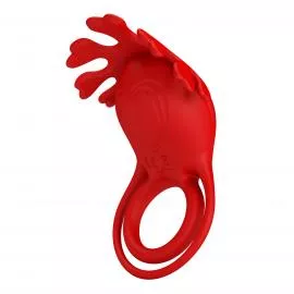 Віброкільце PRETTY LOVE - VIBRATION PENIS RING, Ruben, 7 vibration functions red - 6