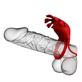 Віброкільце PRETTY LOVE - VIBRATION PENIS RING, Ruben, 7 vibration functions red - 5