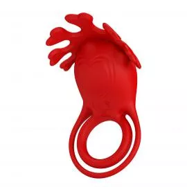 Віброкільце PRETTY LOVE - VIBRATION PENIS RING, Ruben, 7 vibration functions red - 8
