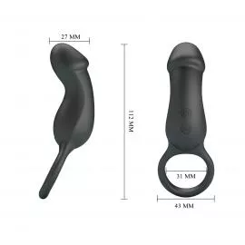 Віброкільце PRETTY LOVE Trae black, 7 vibration functions Memory function - 3