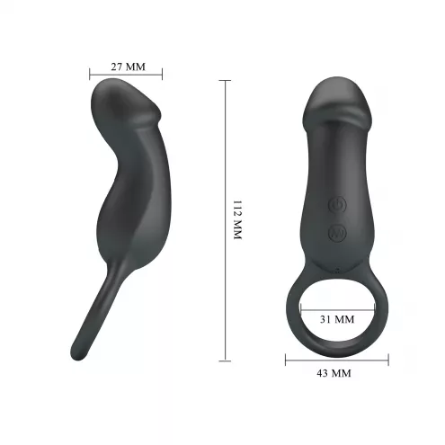 Виброкольцо PRETTY LOVE Trae black, 7 vibration functions Memory function