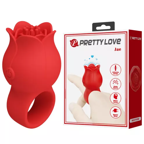 Виброкольцо на палец PRETTY LOVE JAE, 10 vibration functions, Silicone ABS