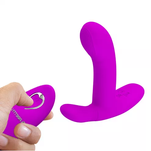 Вибратор PRETTY LOVE- Geri Purple, 12 vibration functions 3 licking settings Wireless remote contro