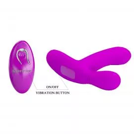 Вібратор PRETTY LOVE- Geri Purple, 12 vibration functions 3 licking settings Wireless remote contro - 5