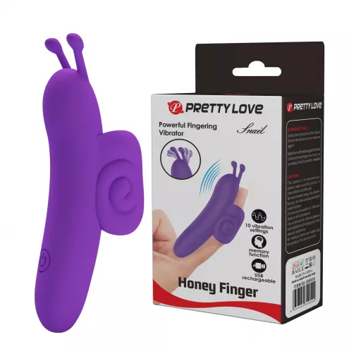 Вібростимулятор PRETTY LOVE Snail Honey Finger, 10 vibration functions Memory function