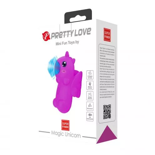 Вібростимулятор PRETTY LOVE MAGIC UNICORN, 10 tapping functions Memory function