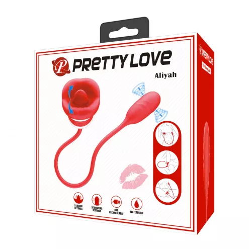 Вибростимулятор PRETTY LOVE Aliyah, 5 licking settings 5 thumping functions