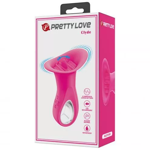 Вібростимулятор PRETTY LOVE Clyde, 12 vibration functions 12 licking settings