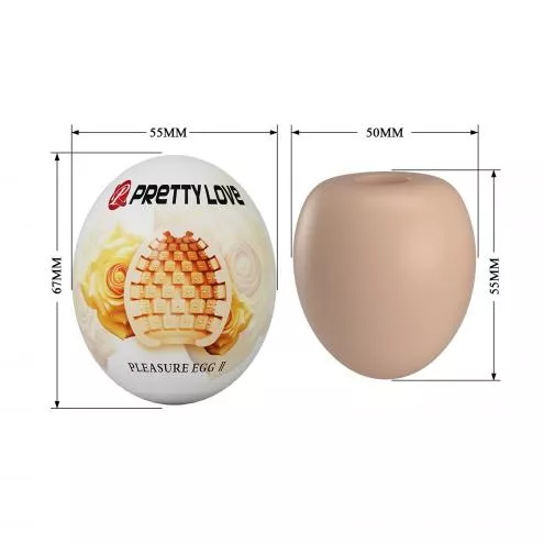 Мастурбатор PRETTY LOVE Pleasure Egg II, ABS / TPR