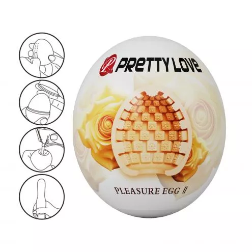 Мастурбатор PRETTY LOVE Pleasure Egg II, ABS / TPR