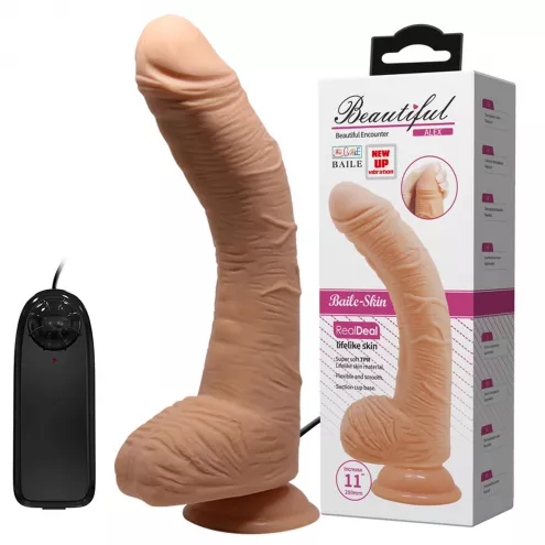 Фаллоимитатор с мошонкой с вибро BEAUTIFUL ALEX DILDO