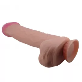 Фаллоимитатор BAILE Sliding Skin 10,2 Flesh Suction base Bendable TPR - 3