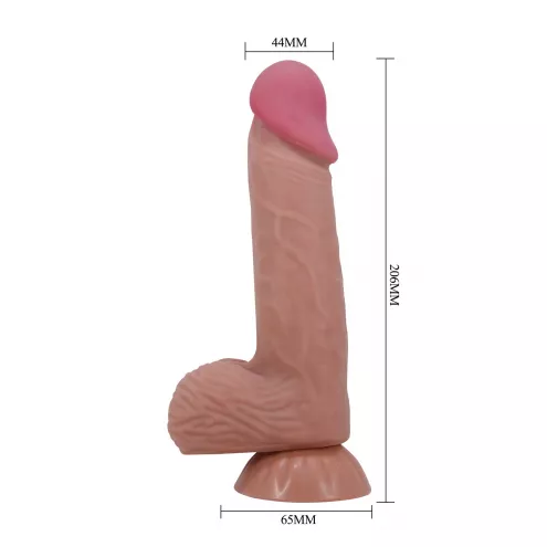 Фалоімітатор Sliding Skin Bendable 8.1, тілесний