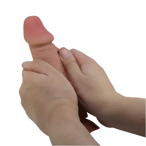 Фаллоимитатор Sliding Skin Bendable 7.6, телесный
