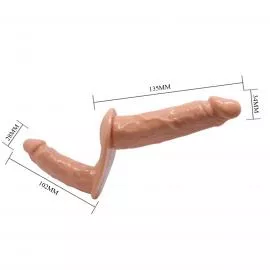 Страпон для подвійної стимуляції BAILE- DOUBLE DILDOS Strap On - 7
