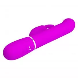 Вибратор с ротацией и толчками Pretty Love Twinkled Tenderness Coale, розовый - 4
