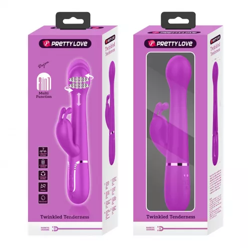 Вибратор PRETTY LOVE Dejon Twinkled Tenderness Purple, 7 vibration functions 4 thrusting settings 4