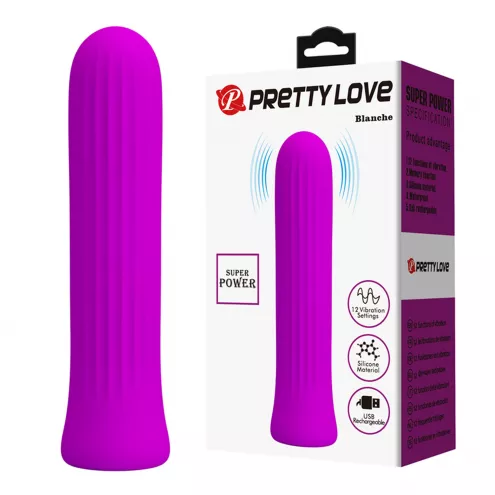 Вібратор PRETTY LOVE Blanche Purple, 12 vibration functions Memory function
