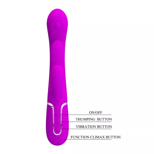 Вібратор PRETTY LOVE Shonia Purple, Twinkled Tenderness, 7 thumping functions 7 vibration functions