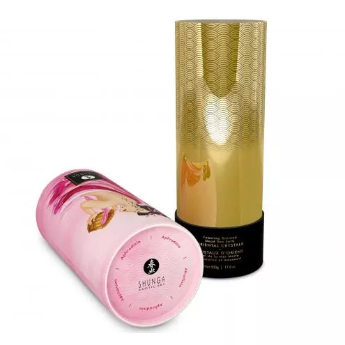 Пенящаяся соль для ванны Shunga Dead Sea salt Oriental Crystals — Rose Petal (500 г), соль Мертвого моря