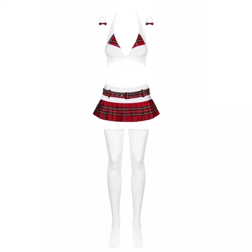 Комплект Obsessive Schooly, біло-червоний, L/XL