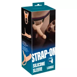 Чоловічий страпон - Strap-On Silicone Sleeve Large - 1