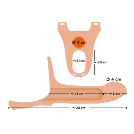 Чоловічий страпон - Strap-On Silicone Sleeve Large - 2